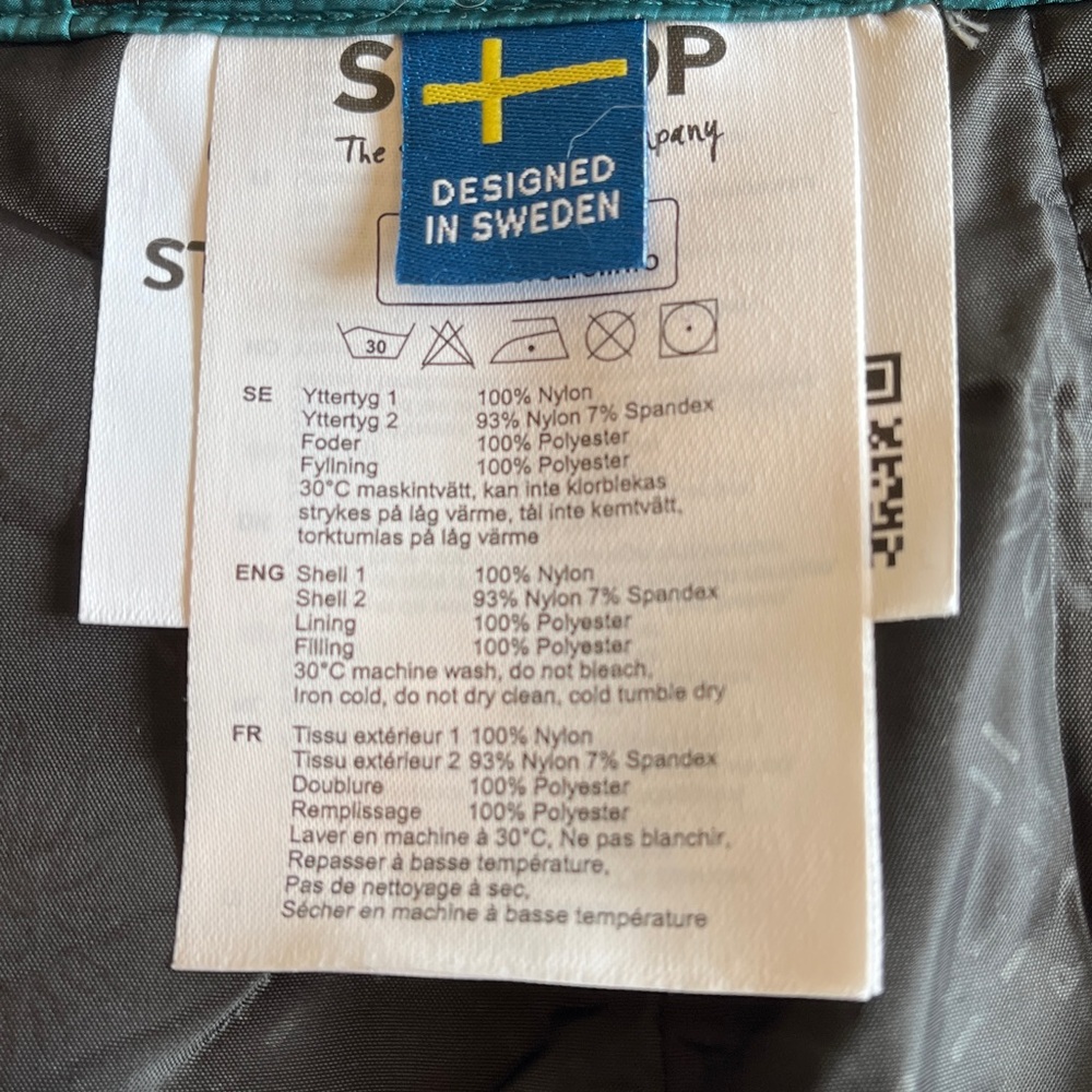 Skhoop Kari Mini Skirt Quilted Womens XS Black Teal Side Zip Pockets Scandi Girl - Picture 15 of 16